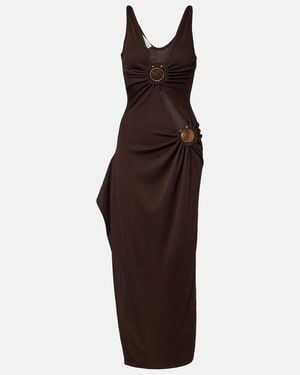Christopher Esber Cascade Embellished Midi Dress - Purple