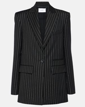 Alex Perry Prinstripe Lurex Blazer - White