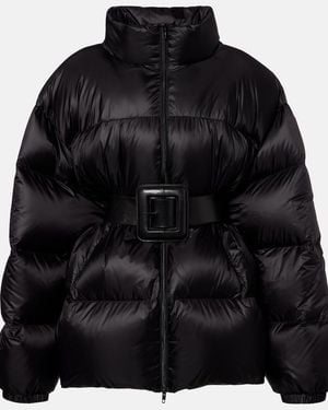 Balenciaga Hourglass Belted Down Jacket - Black