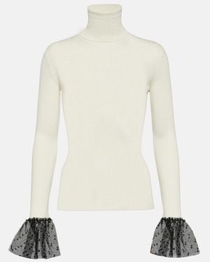 RED Valentino Top Aus Einem Wollgemisch - Weiß