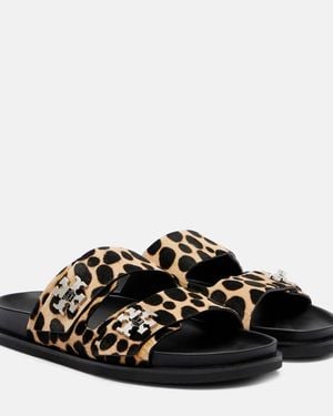 Tory Burch Sandalen T Lock Aus Kalbshaar - Schwarz