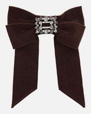 Roger Vivier Broche Vivier Embellished Hair Clip - Black