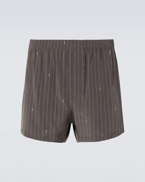 Saint Laurent Silk Boxer Briefs - Grey