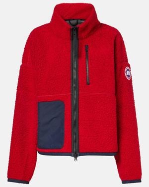 Canada Goose Simcoe Wool-Blend Fleece Jacket - Red