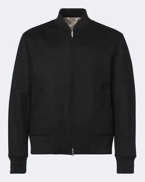Lardini Virgin Wool Bomber Jacket - Black