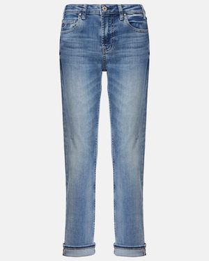AG Jeans Girlfriend Mid-Rise Straight Jeans - Blue