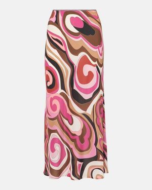 RIXO London Maxirock Ardith Aus Seide - Rot