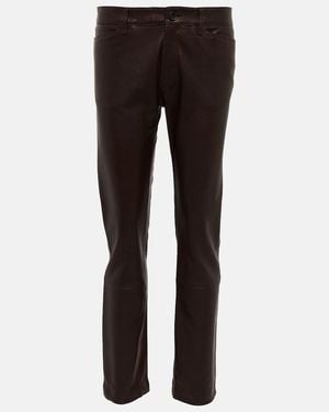 Petar Petrov Gonda Low-Rise Leather Trousers - Black
