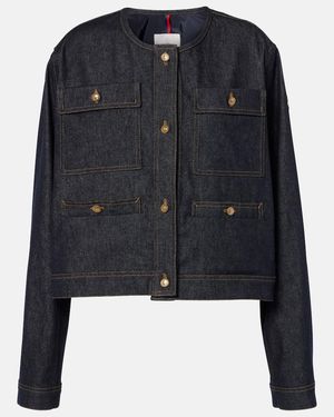 Moncler Chaqueta Tencin De Denim - Negro
