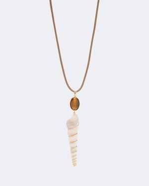 Jennifer Behr Collana Finley Con Perle E Conchiglie - Metallizzato