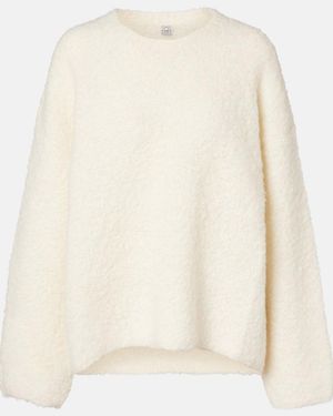 TOTEME Oversized Alpaca And Wool-Blend Boucle Jumper - Natural