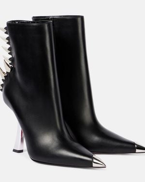Christian Louboutin Kate Max Leather Ankle Boots - Black