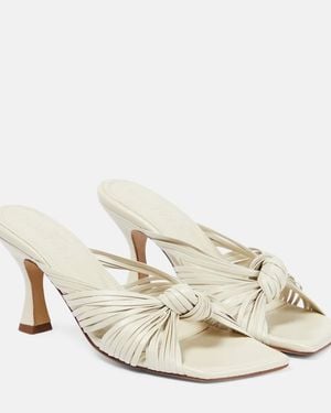 Souliers Martinez Alcala Leather Mules - Natural