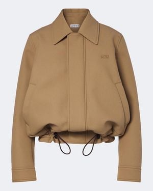Loewe Double L Cotton Blouson Jacket - Natural