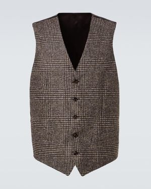 Dolce & Gabbana Checked Pattern Vest - Brown