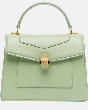 BVLGARI Bolso Serpenti Forever Small De Piel - Verde