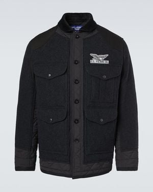 Junya Watanabe X Filson Embroidered Quilted Wool Field Jacket - Black