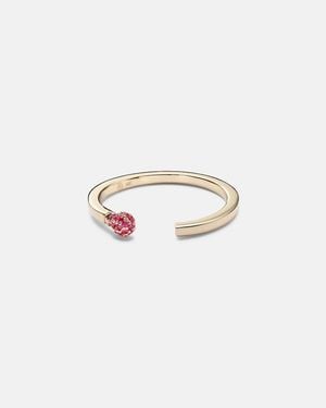 Sydney Evan Anillo Match De Oro De 14 Ct Con Rubies - Blanco