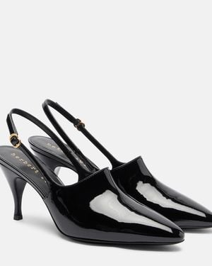 Herbert Levine Cover-Up Patent Leather Slingback Court Shoes - Black