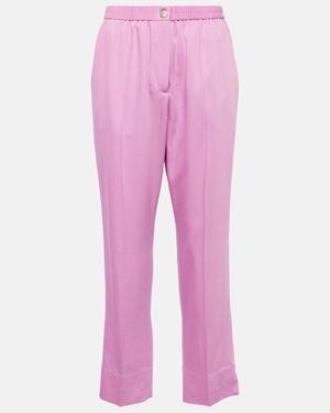 JOSEPH Tottenham Cropped Straight Pants - Pink