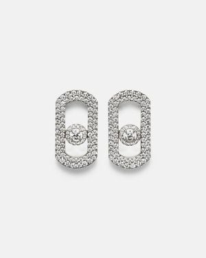 Messika Ohrringe So Move Aus 18Kt Weissgold Mit Diamanten - Weiß