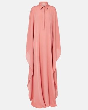 Elie Saab Floral Silk Kaftan - Pink