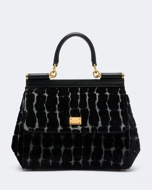 Dolce & Gabbana Sicily Medium Top-Handle Bag - Black