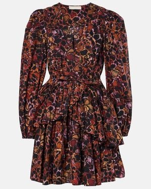 Ulla Johnson Lulu Pleated Cotton Minidress - Brown