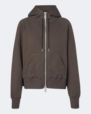 Sacai Cotton Jersey Hoodie - Brown