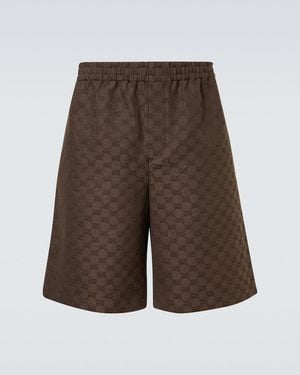 Gucci Gg Canvas Bermuda Shorts - Brown