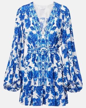 Alexandra Miro Poppy Floral Beach Dress - Blue