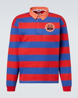 Bode Striped Cotton Polo Shirt - Red