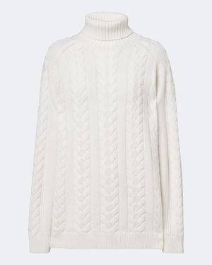 Fusalp Elwena Cable-Knit Wool And Cashmere Jumper - White