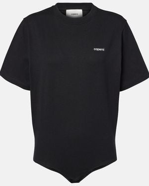 Coperni Logo Cotton Bodysuit - Black