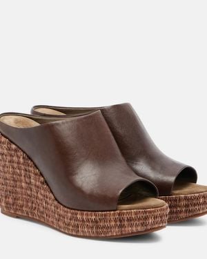 Brunello Cucinelli Espadrillas Con Zeppa - Marrone