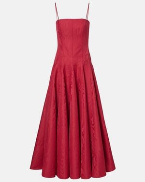 Emilia Wickstead Vestido Bustier Gracia De Mikado Y Muare - Rojo