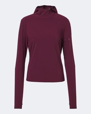 adidas By Stella McCartney Hooded Open-Back Technical Top - Purple