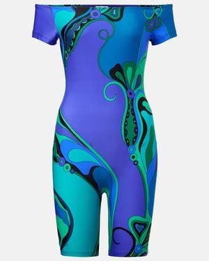 PUCCI Mono Orchidee Sin Tirantes - Azul