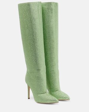 Paris Texas Botas Altas Holly De Piel Adornadas - Verde