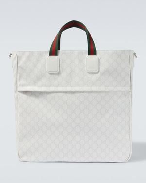 Gucci Gg Canvas Large Tote Bag - White