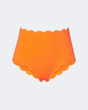 Marysia Swim Santa Monica Scalloped Bikini Bottoms - Orange