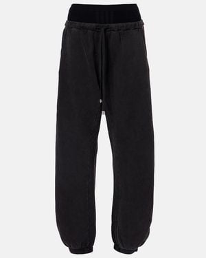 The Attico Cotton Jersey Joggers - Black