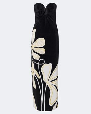 Cala De La Cruz Maxikleid Yves Aus Samt - Schwarz