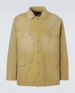 Prada Feldjacke Aus Baumwolle - Natur