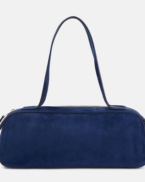 KHAITE Simona Suede Shoulder Bag - Blue