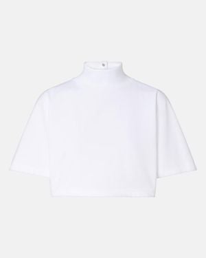 Alaïa Cotton Jersey T-Shirt - White