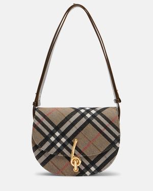 Burberry Schultertasche Bridle Check Small - Braun
