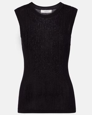 JOSEPH Calife Silk And Cotton Tank Top - Black