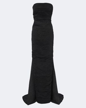 Marmar Halim Robe Bustier Aus Satin - Schwarz