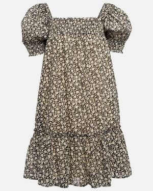 Tory Burch Floral Smocked Minidress - Multicolour